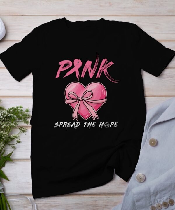 Kampf Stärke Hoffnung Brustkrebs Bewusstsein T-Shirt, Vorsorgeuntersuchung Gesundheit Tee, Hilfe Symbol der Solidarität Pinke Schleife Top