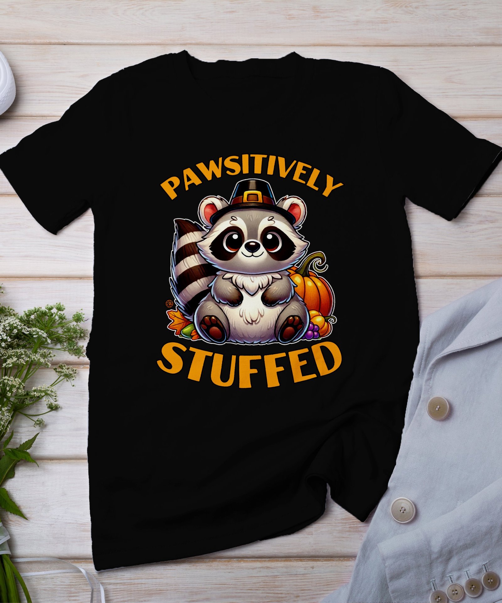 Herbstliches Erntedankfest T-Shirt, Traditionell Amerika Kanada Top, Lustiges Feiertags Haustier Motiv Shirt, Festliches Verkleidung Tee