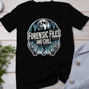 Kriminalfälle True Crime T-Shirt, Forensik Horror Geschichten für Krimi Fans Tee, Rätsel Skeletthände Verbrecher Top, Ermittlungen Shirt