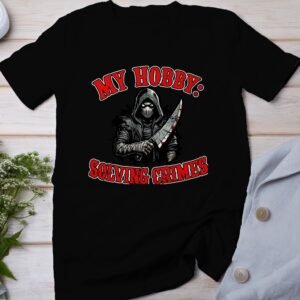 Kriminalfälle True Crime T-Shirt, Mystische Horror Geschichten für Krimi Fans Tee, Rätsel Maskierter Verbrecher Top, Ermittlungen Shirt