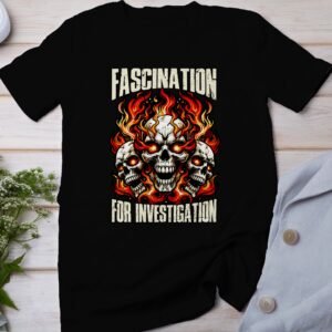 Kriminalfälle True Crime T-Shirt, Faszinierte Aufklärung Geschichten für Krimi Fans Tee, Rätsel Schädel Verbrecher Top, Ermittlungen Shirt