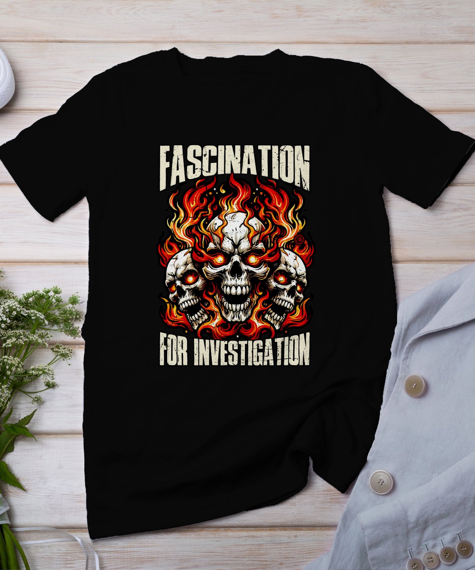 Kriminalfälle True Crime T-Shirt, Faszinierte Aufklärung Geschichten für Krimi Fans Tee, Rätsel Schädel Verbrecher Top, Ermittlungen Shirt
