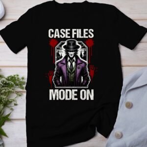 Kriminalfall True Crime T-Shirt, Geheimnis Horror Geschichten für Krimi Fans Tee, Rätsel Verdächtiger Detektiv Top, Joker Ermittlungen Shirt