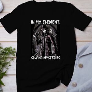 Kriminalfälle True Crime T-Shirt, Mystisches Lösen von Horror Geschichten für Krimifans Tee, Maskiertes Detektiv Top, Ermittlungen Shirt