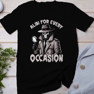 Kriminalfälle True Crime T-Shirt, Mystische Horror Geschichten für Krimi Fans Tee, Rätsel Maskiertes Detektiv Top, Lupe Ermittlungen Shirt