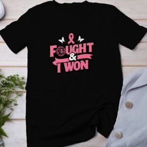Kampf Stärke Hoffnung Brustkrebs Bewusstsein T-Shirt, Vorsorgeuntersuchung Gesundheit Tee, Hilfe Symbol der Solidarität Pinke Schleife Top