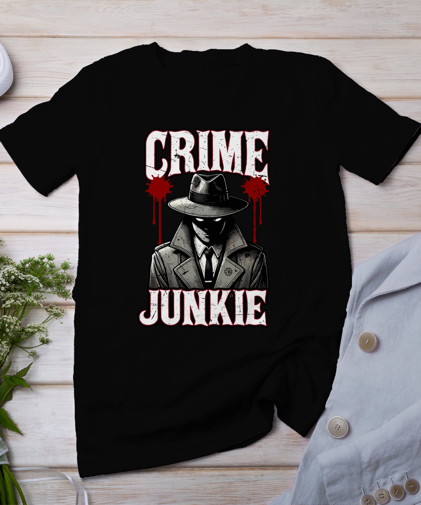 Kriminalfälle Mörder True Crime T-Shirt, Mystische Horror Geschichten für Krimi Fans Tee, Rätsel Junkie Verbrecher Top, Ermittlungen Shirt