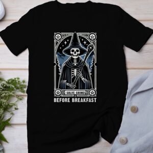 Kriminalfälle Tarot Karten T-Shirt, Mystische Tarotkarten für Krimi Fans Tee, Esoterik Kartenlegen Detektiv Top, Tarotdeck Wahrsager Shirt