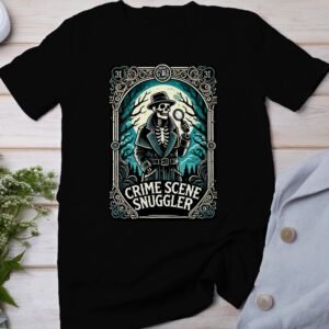 Kriminalfälle Tarot Karten T-Shirt, Mystische Tarotkarten für Krimi Fans Tee, Esoterik Kartenlegen Detektiv Top, Tarotdeck Wahrsager Shirt