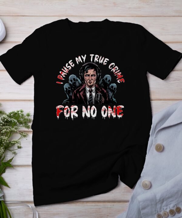 Kriminalfälle True Crime T-Shirt, Mystische Horror Geschichten für Krimi Fans Tee, Radiomoderator Verbrecher Top, Ermittlungen Geister Shirt