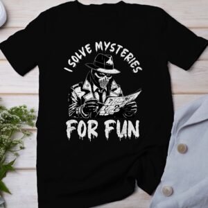 Kriminalfälle True Crime T-Shirt, Mystische Horror Geschichten für Krimi Fans Tee, Rätsel Maskierter Verbrecher Top, Ermittlungen Shirt