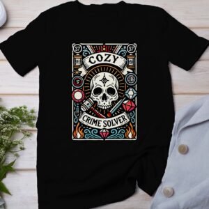 Kriminalfälle Tarot Karten T-Shirt, Mystische Tarotkarten für Krimi Fans Tee, Esoterik Kartenlegen Detektiv Top, Tarotdeck Wahrsager Shirt
