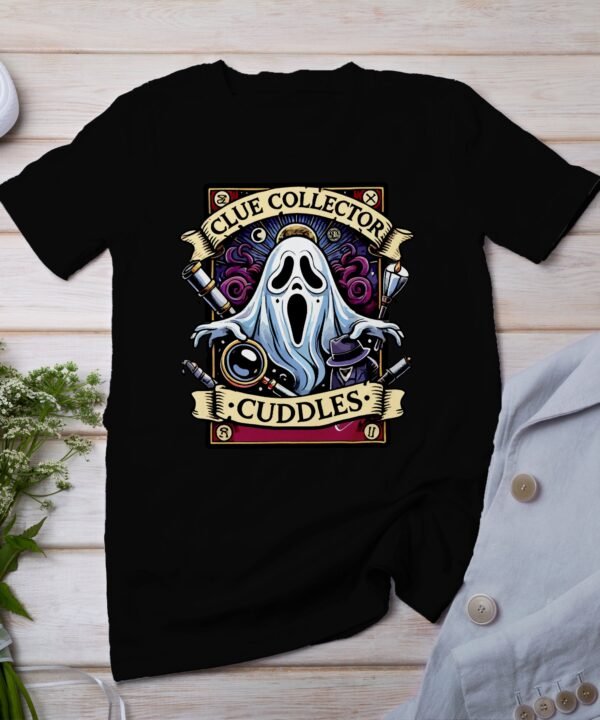 Kriminalfälle Tarot Karten T-Shirt, Mystische Tarotkarten für Krimi Fans Tee, Esoterik Kartenlegen Detektiv Top, Tarotdeck Wahrsager Shirt