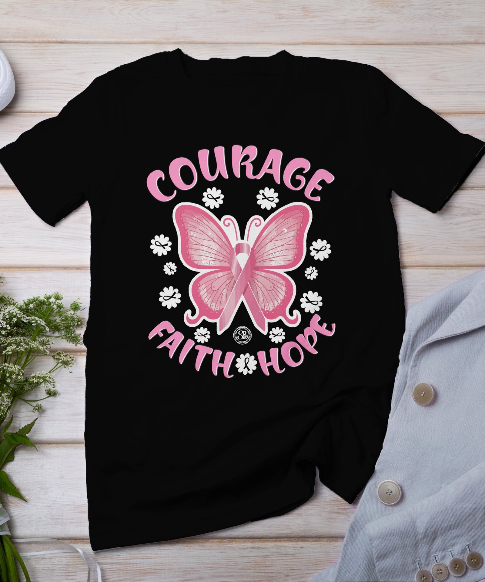 Kampf Stärke Hoffnung Brustkrebs Bewusstsein T-Shirt, Vorsorgeuntersuchung Gesundheit Tee, Hilfe Symbol der Solidarität Pinke Schleife Top