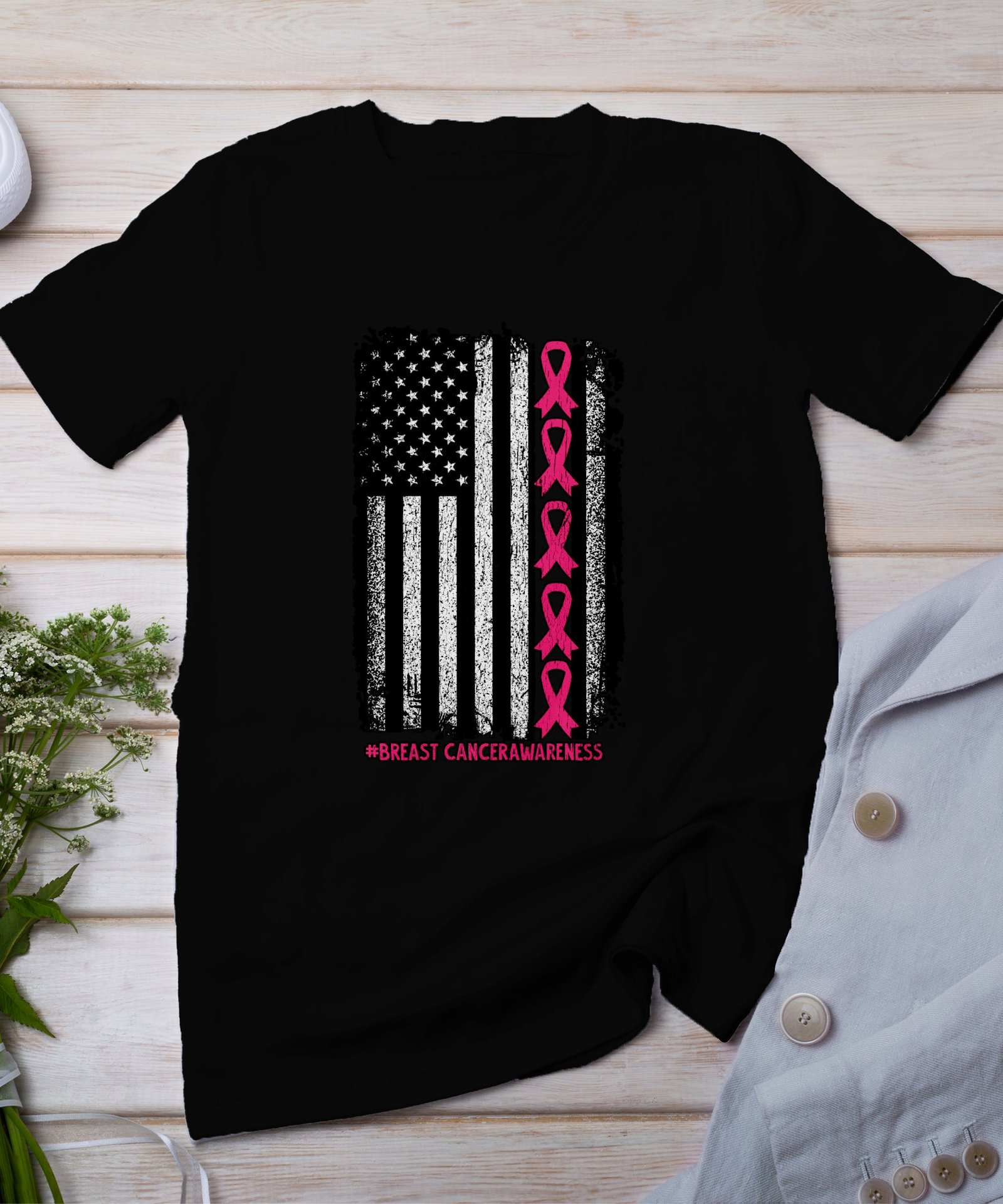 Kampf Stärke Hoffnung Brustkrebs Bewusstsein T-Shirt, Vorsorgeuntersuchung Gesundheit Tee, Hilfe Symbol der Solidarität Pinke Schleife Top