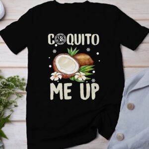 Tropisches Coquito Weihnachten T-Shirt, Traditionelles Kokosnuss Urlaubsgetränk Shirt, Festliches Puerto Rico Karibik Tee, Kokos Reisetop