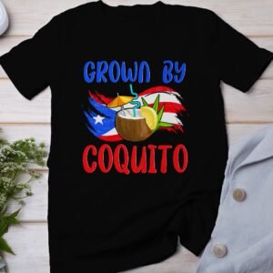 Tropisches Coquito Weihnachten T-Shirt, Traditionelles Kokosnuss Urlaubsgetränk Shirt, Festliches Puerto Rico Karibik Tee, Kokos Reisetop