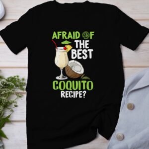 Tropisches Coquito Weihnachten T-Shirt, Traditionelles Kokosnuss Urlaubsgetränk Shirt, Festliches Puerto Rico Karibik Tee, Kokos Reisetop
