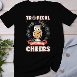 Tropisches Coquito Weihnachten T-Shirt, Traditionelles Kokosnuss Urlaubsgetränk Shirt, Festliches Puerto Rico Karibik Tee, Kokos Reisetop