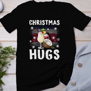 Tropisches Coquito Weihnachten T-Shirt, Traditionelles Kokosnuss Urlaubsgetränk Shirt, Festliches Puerto Rico Karibik Tee, Kokos Reisetop