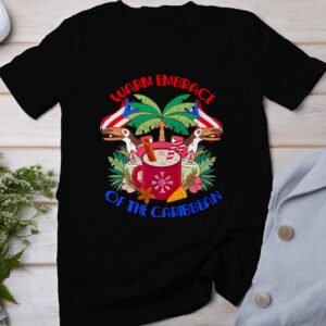 Tropisches Coquito Weihnachten T-Shirt, Traditionelles Kokosnuss Urlaubsgetränk Shirt, Festliches Puerto Rico Karibik Tee, Kokos Reisetop