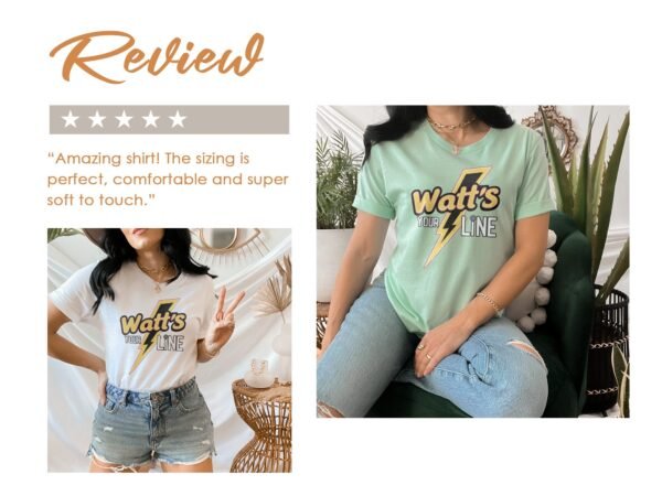 Funny Graphic Tee, Watt's Your Line T-Shirt, Humor Shirt, Unique Graphic Tee, Cool Lightning Bolt Shirt, Unisex Casual Tee, Gift Idea - Image 9