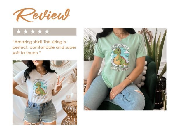 Erwarte Einen Kleinen Baby Dino T-Shirt Dinosaurier Eltern Liebe Pregasaurus T-Shirt Schwangerschaft Shirt Bald Mama Ankündigung Outfit - Image 9