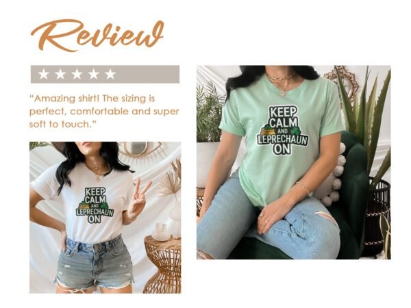 Lustiges Irisches St Patricks Day T-Shirt Halten Sie Ruhe und Kobold weiter Lustiger Kobold Spruch T-Shirt Geschenkidee - Image 9