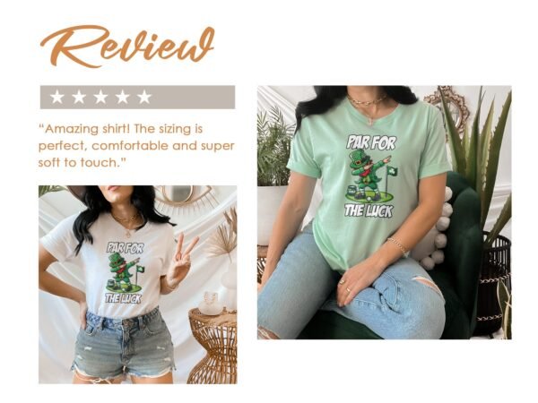 St. Patricks Day Golf Shirt, Par For The Luck, Golf and Leprechaun Graphic Tee, Funny Golfer Shirt, Irish Golf Game T-Shirt - Image 8