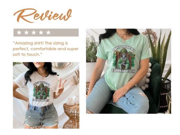 Saint Patrick's Eternal Luck T Shirt, Irisches Festival Outfit, Geschenk Fuer Ihn, Geschenk Fuer Sie, Lustiges Skelett Alten Gluck - Image 8