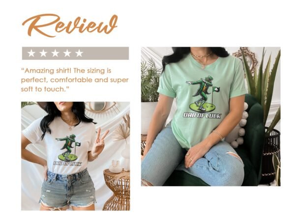 Lustiges St. Patricks Day Golf T-Shirt, Dab of Luck Design, Geschenkidee für Golfer, Dabbin Leprechaun, Ei Golfliebhaber - Image 8