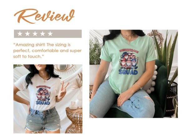 Nationalfeiertag T-Shirt USA 4 Juli Outfit Veteran Patrioten Zwergen Gruppe Shirt Freiheit Style Merica Gnome Design Freiheitsstatue Stolz - Image 9