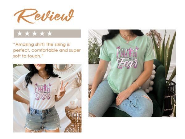 Kampf Stärke Hoffnung Brustkrebs Bewusstsein T-Shirt, Vorsorgeuntersuchung Gesundheit Tee, Hilfe Symbol der Solidarität Pinke Schleife Top - Image 9