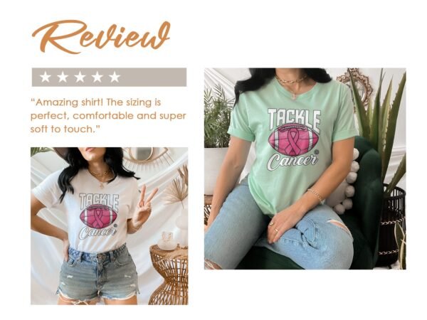 Kampf Stärke Hoffnung Brustkrebs Bewusstsein T-Shirt, Vorsorgeuntersuchung Gesundheit Tee, Hilfe Symbol der Solidarität Pinke Schleife Top - Image 9