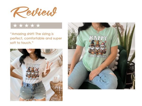Herbstliches Erntedankfest T-Shirt, Traditionell Amerika Kanada Top, Lustiges Feiertags Zwerge Truthahn Shirt, Festliches Geflügel Tee - Image 9