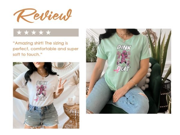 Kampf Stärke Hoffnung Brustkrebs Bewusstsein T-Shirt, Vorsorgeuntersuchung Gesundheit Tee, Hilfe Symbol der Solidarität Pinke Schleife Top - Image 9